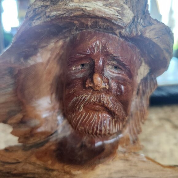 Vintage Aboriginal Wood face carving, Made in Australia in 92' - Picture 1 of 4